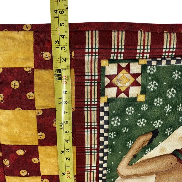 Vintage Christmas Placemats Set Of 4 Quilted Santa & Reindeer Design 20"x13" - Picture 7 of 7